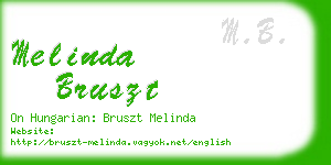 melinda bruszt business card